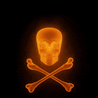It's a flaming skull gif